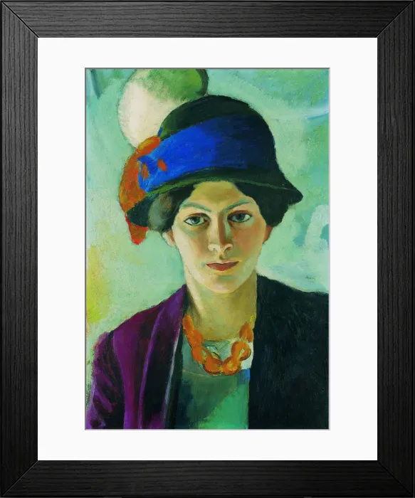 Framed Print : Artists Wife with Hat, 1909 Framed Print : Artists Wife with Hat, 1909