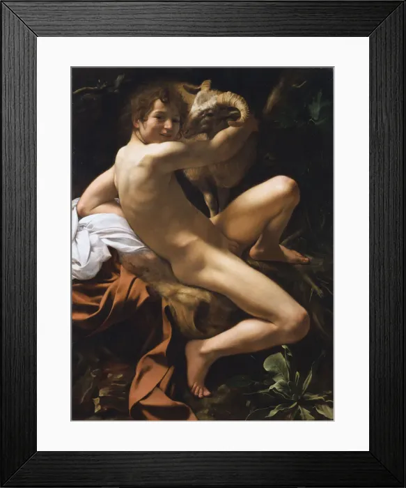 Framed Print : John the Baptist (Youth with a Ram), 1602 Framed Print : John the Baptist (Youth with a Ram), 1602