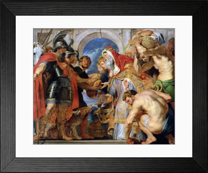 Framed Print : Abraham and Melchizedek, c. 1616-1618 Framed Print : Abraham and Melchizedek, c. 1616-1618