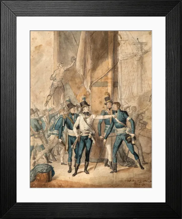 Framed Print : Prince Charles XIII of Sweden at the battle of Hogland on 17 July 1788 Framed Print : Prince Charles XIII of Sweden at the battle of Hogland on 17 July 1788