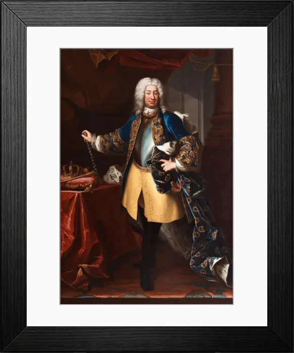 Framed Print : Portrait of King Frederick I of Sweden (1676-1751), ca 1730 Framed Print : Portrait of King Frederick I of Sweden (1676-1751), ca 1730