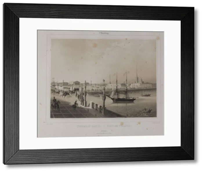 Framed Print : The Trinity Bridge in Saint Petersburg, 1840s Framed Print : The Trinity Bridge in Saint Petersburg, 1840s