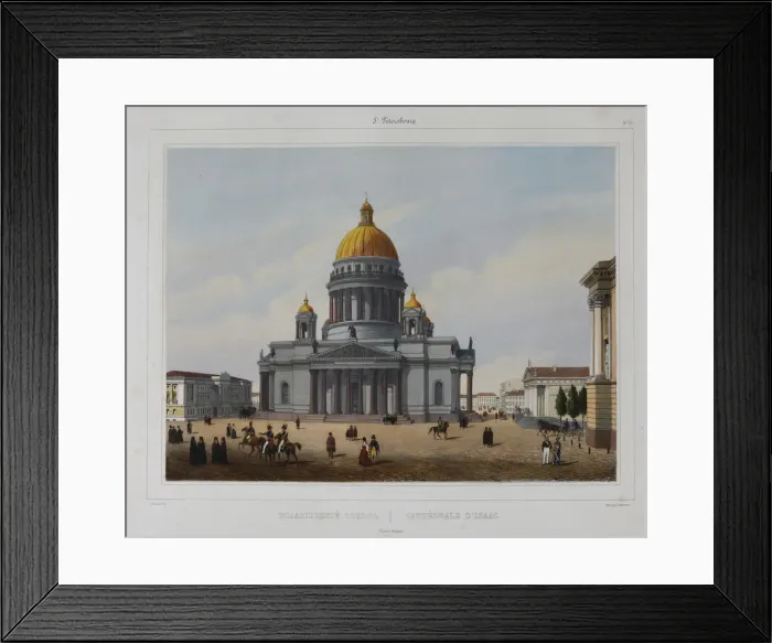 Framed Print : The Saint Isaacs Cathedral in Saint Petersburg, 1840s Framed Print : The Saint Isaacs Cathedral in Saint Petersburg, 1840s