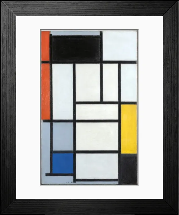 Framed Print : Composition with Red, Black, Yellow and Blue, 1921 Framed Print : Composition with Red, Black, Yellow and Blue, 1921