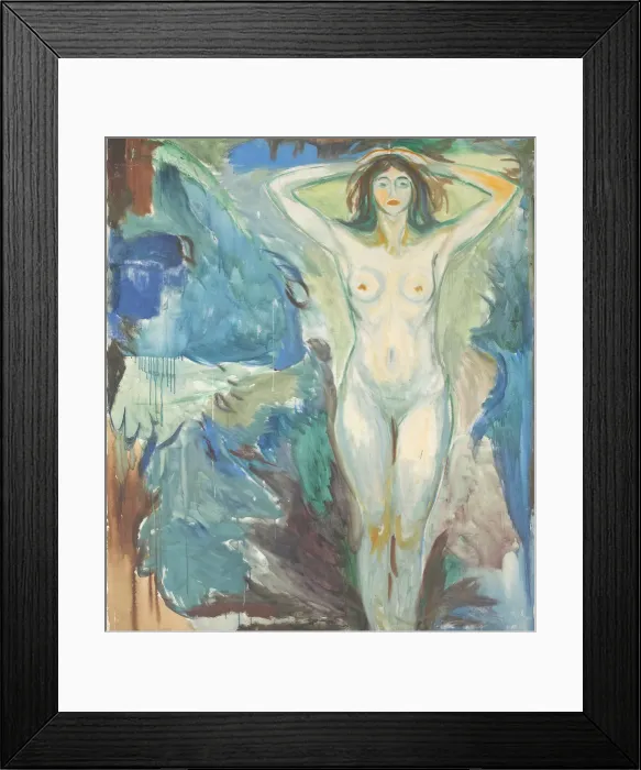Framed Print : Standing Nude Against Blue Blackground, 1925-1930 Framed Print : Standing Nude Against Blue Blackground, 1925-1930