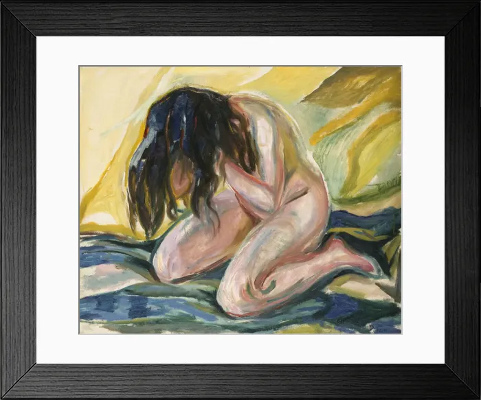 Framed Print : Kneeling Female Nude, 1919 Framed Print : Kneeling Female Nude, 1919