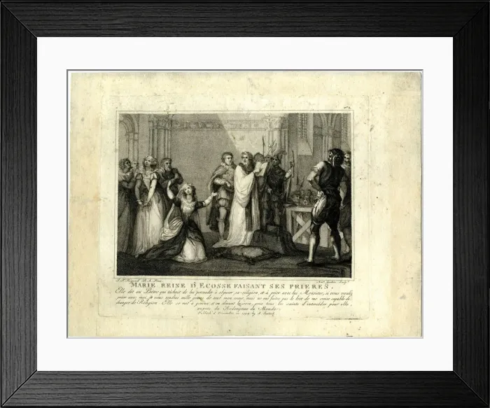 Framed Print : The last hours of Mary Stuart, Queen of Scots, 1794 Framed Print : The last hours of Mary Stuart, Queen of Scots, 1794