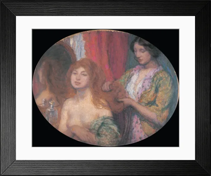 Framed Print : Combing the Hair, c. 1912 Framed Print : Combing the Hair, c. 1912