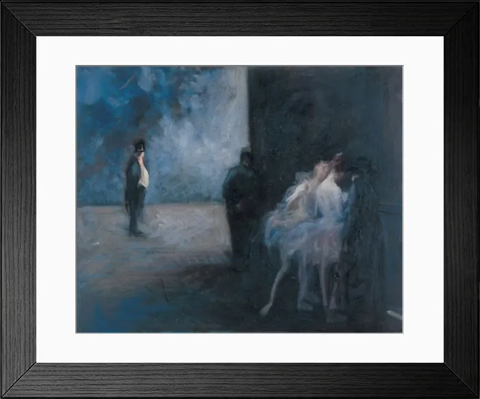 Framed Print : Backstage - Symphony in Blue, Between 1900 and 1923 Framed Print : Backstage - Symphony in Blue, Between 1900 and 1923