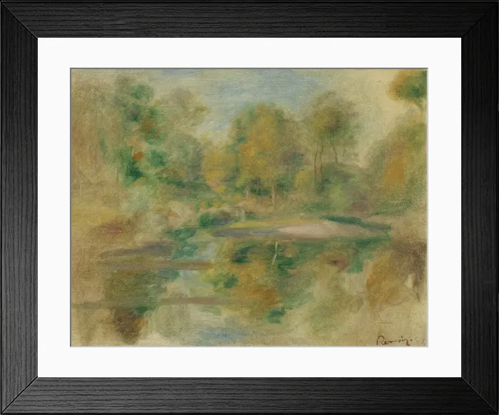Framed Print : Pond and trees, 1913 Framed Print : Pond and trees, 1913