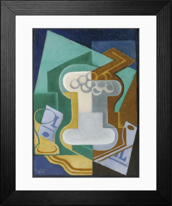 Framed Print : Glass and fruits, 1920 Framed Print : Glass and fruits, 1920