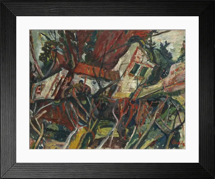 Framed Print : Landscape with Red Roof, ca 1919 Framed Print : Landscape with Red Roof, ca 1919