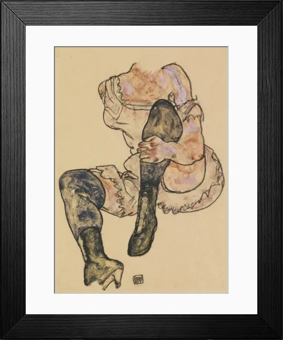 Framed Print : Seated Woman with Bent Left Leg (Torso), c. 1917 Framed Print : Seated Woman with Bent Left Leg (Torso), c. 1917