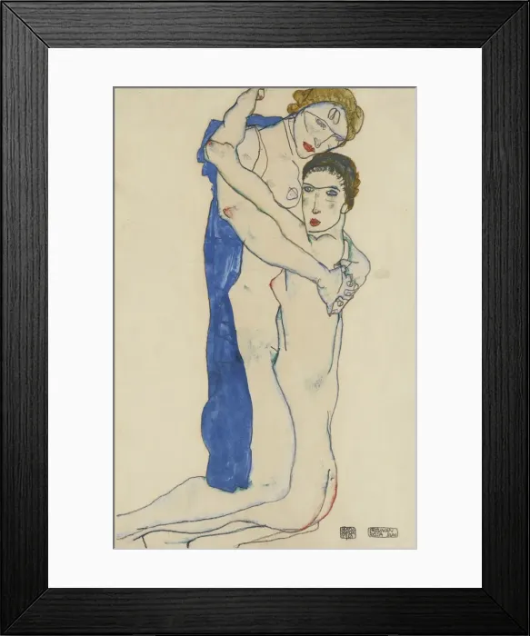 Framed Print : Girlfriend, Pink-Blue, 1913 Framed Print : Girlfriend, Pink-Blue, 1913