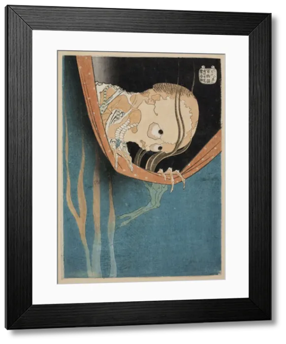 Framed Print : The Ghost of Kohada Koheiji (From One Hundred Stories), 1831 Framed Print : The Ghost of Kohada Koheiji (From One Hundred Stories), 1831