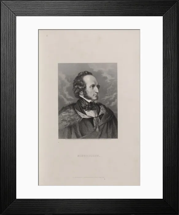 Framed Print : Portrait of Felix Mendelssohn Bartholdy, 1840s Framed Print : Portrait of Felix Mendelssohn Bartholdy, 1840s