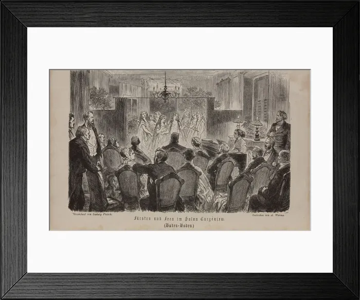 Framed Print : Counts and Fairies in the Turgenevs Salon in Baden-Baden Framed Print : Counts and Fairies in the Turgenevs Salon in Baden-Baden