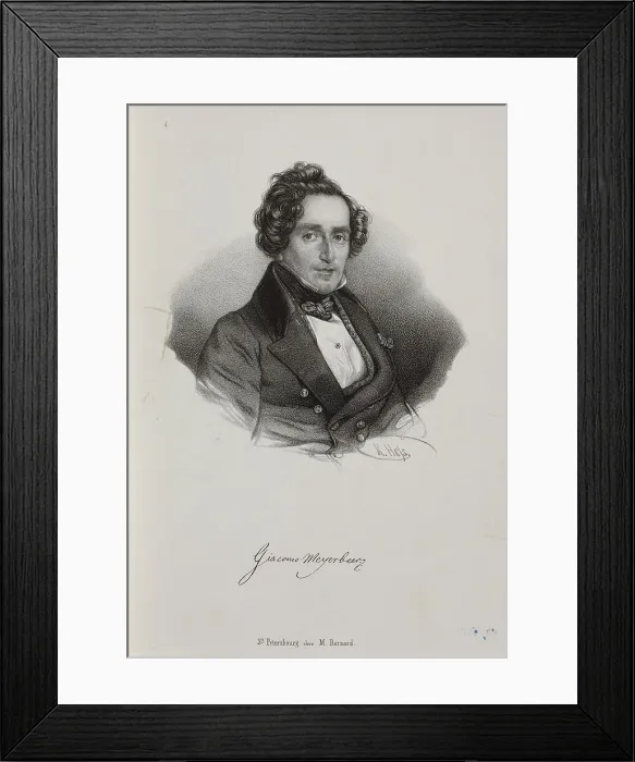 Framed Print : Portrait of the composer Giacomo Meyerbeer (1791-1864), 1830s Framed Print : Portrait of the composer Giacomo Meyerbeer (1791-1864), 1830s