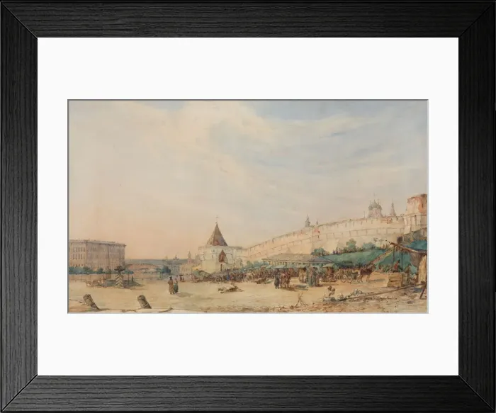 Framed Print : View of the Kitay-gorod in Moscow, 1850-1860s Framed Print : View of the Kitay-gorod in Moscow, 1850-1860s