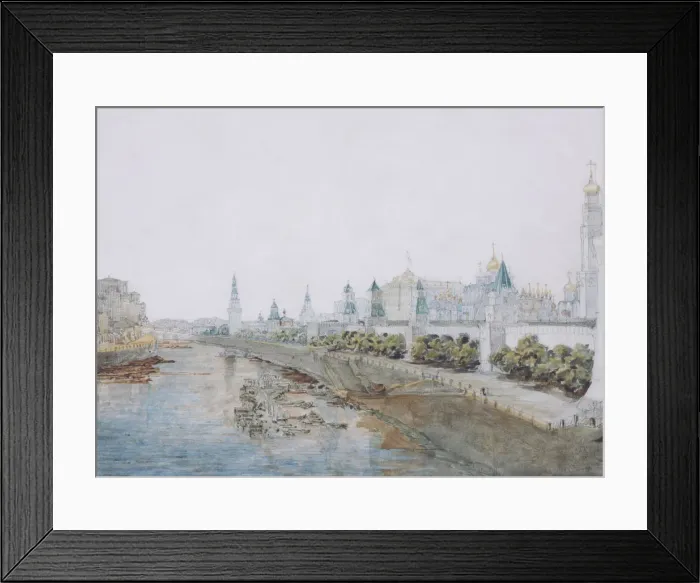 Framed Print : View of the Kremlin from the Moskvoretsky Bridge, 1851 Framed Print : View of the Kremlin from the Moskvoretsky Bridge, 1851