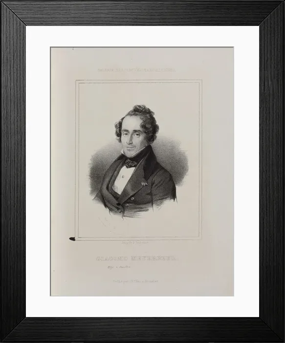 Framed Print : Portrait of the composer Giacomo Meyerbeer (1791-1864), 1841 Framed Print : Portrait of the composer Giacomo Meyerbeer (1791-1864), 1841