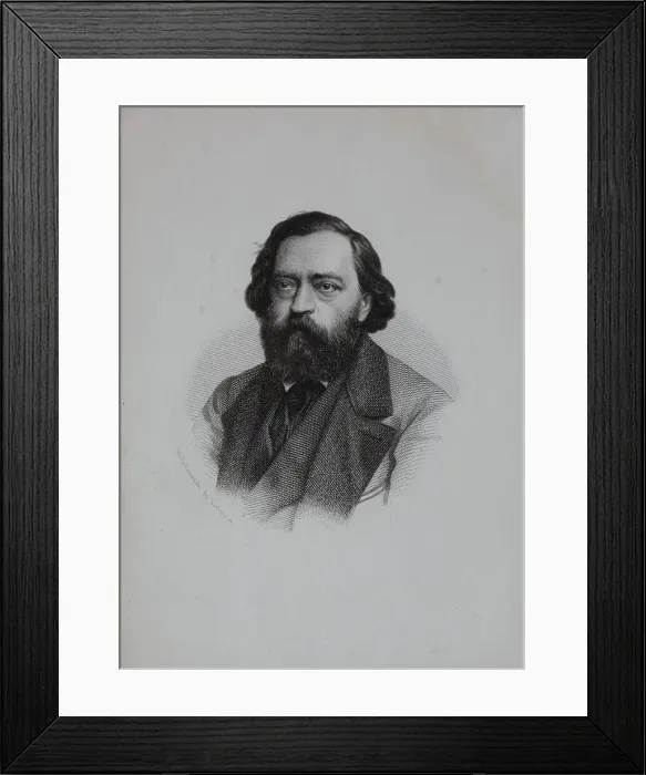 Framed Print : Portrait of Nikolay Platonovich Ogarev (1813-1877), 1850s