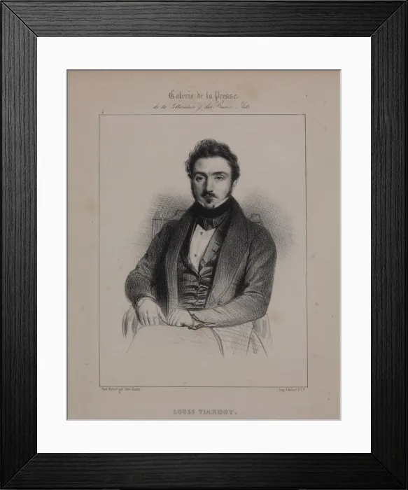 Framed Print : Portrait of the writer Louis Viardot (1800-1883), 1839-1840