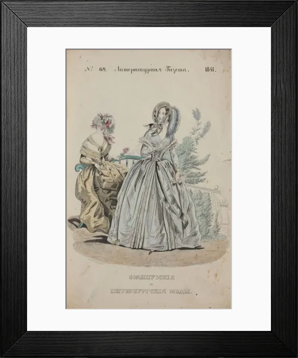 Framed Print : Ladies Fashion 1841, 1841 Framed Print : Ladies Fashion 1841, 1841