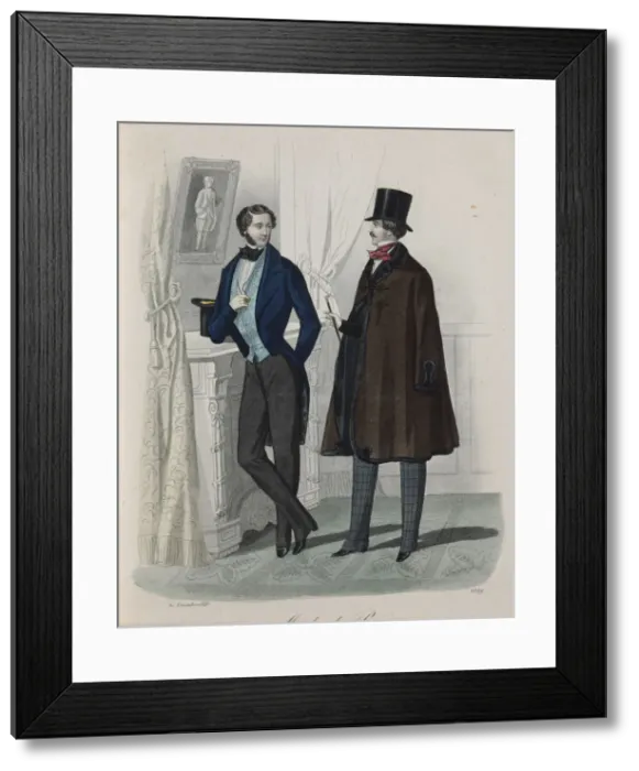 Framed Print : Gentlemens Fashion 1846, 1846 Framed Print : Gentlemens Fashion 1846, 1846