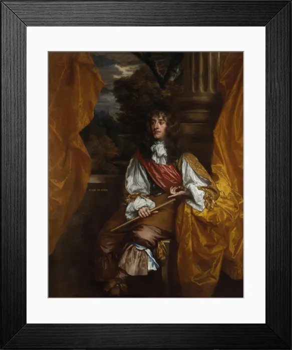 Framed Print : Portrait of James II of England (1633-1701), 1661. Artist: Lely, Sir Peter (1618-1680) Framed Print : Portrait of James II of England (1633-1701), 1661. Artist: Lely, Sir Peter (1618-1680)