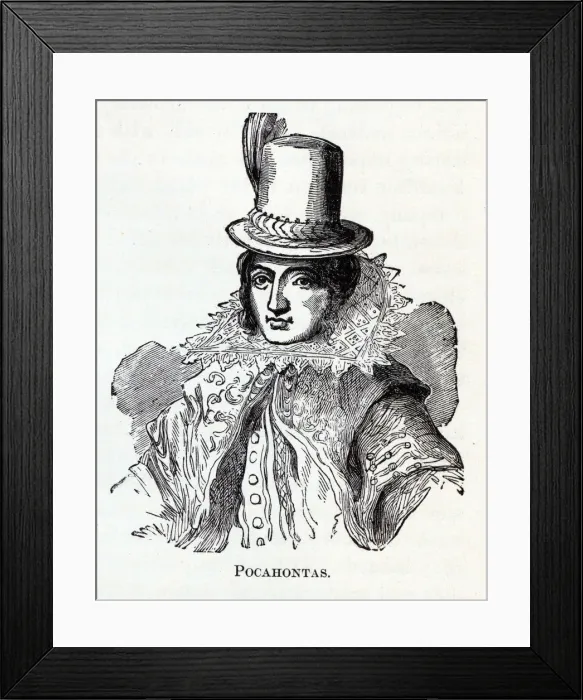 Framed Print : Pocahontas, 1882. Artist: Anonymous Framed Print : Pocahontas, 1882. Artist: Anonymous