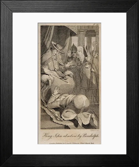 Framed Print : King John absolved by Pandulph (After Henry Fuseli), 1798. Artist: Blake, William (1757-1827) Framed Print : King John absolved by Pandulph (After Henry Fuseli), 1798. Artist: Blake, William (1757-1827)