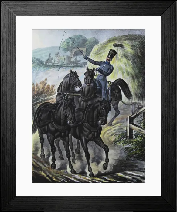 Framed Print : Soldier of the Guards Supply Train Brigade, 1829. Artist: Belousov, Lev Alexandrovich (1806-1864) Framed Print : Soldier of the Guards Supply Train Brigade, 1829. Artist: Belousov, Lev Alexandrovich (1806-1864)