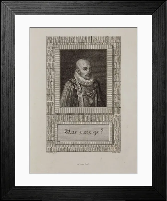 Framed Print : Portrait of Michel de Montaigne (1533-1592), 1800s Framed Print : Portrait of Michel de Montaigne (1533-1592), 1800s