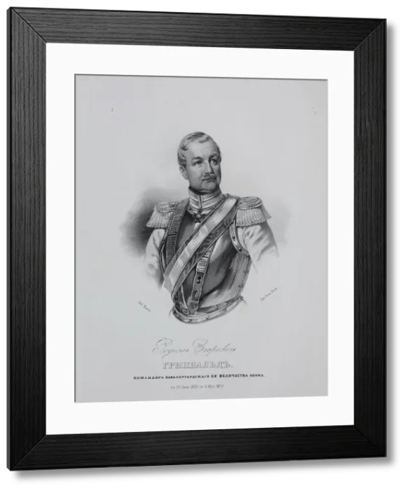 Framed Print : Portrait of Rodion Jegorowitsch (Moritz Reinhold) von Grunewaldt (1797-1877), 1850s Framed Print : Portrait of Rodion Jegorowitsch (Moritz Reinhold) von Grunewaldt (1797-1877), 1850s