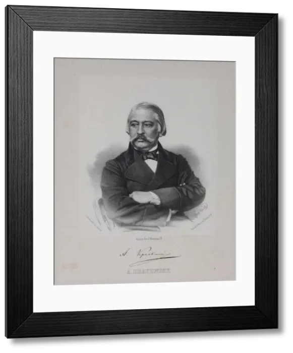 Framed Print : Portrait of the Publisher Andrey Alexandrovich Krayevsky (1810-1889), 1860s Framed Print : Portrait of the Publisher Andrey Alexandrovich Krayevsky (1810-1889), 1860s