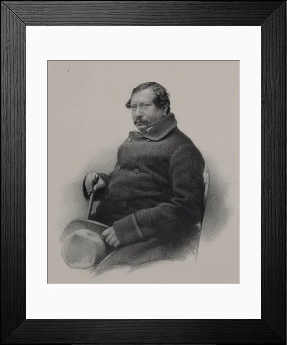 Framed Print : Portrait of the author Nestor Vasilievich Kukolnik (1809-1868), 1860s Framed Print : Portrait of the author Nestor Vasilievich Kukolnik (1809-1868), 1860s