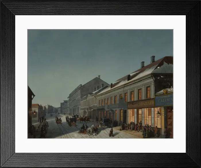 Framed Print : Kuznetsky Most (Blacksmiths Bridge) in Moscow, 1850s Framed Print : Kuznetsky Most (Blacksmiths Bridge) in Moscow, 1850s