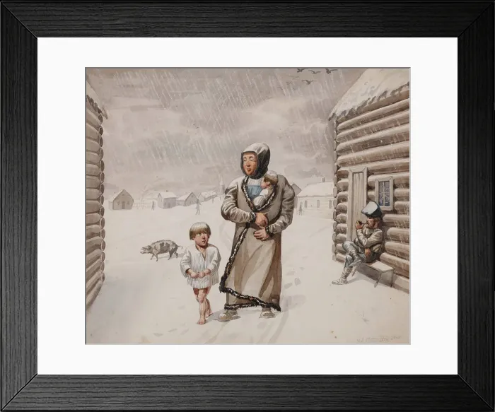 Framed Print : Street Scene in Moscow, 1834 Framed Print : Street Scene in Moscow, 1834