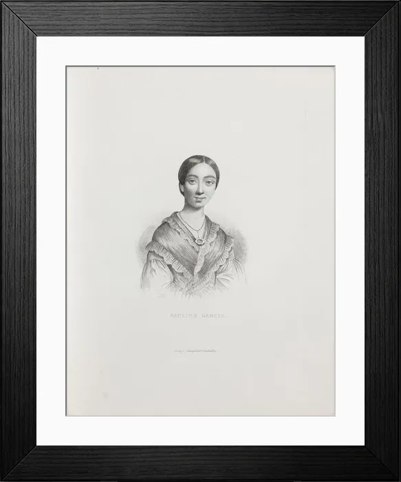 Framed Print : Portrait of the singer and composer Pauline Viardot (1821-1910), 1839-1840 Framed Print : Portrait of the singer and composer Pauline Viardot (1821-1910), 1839-1840