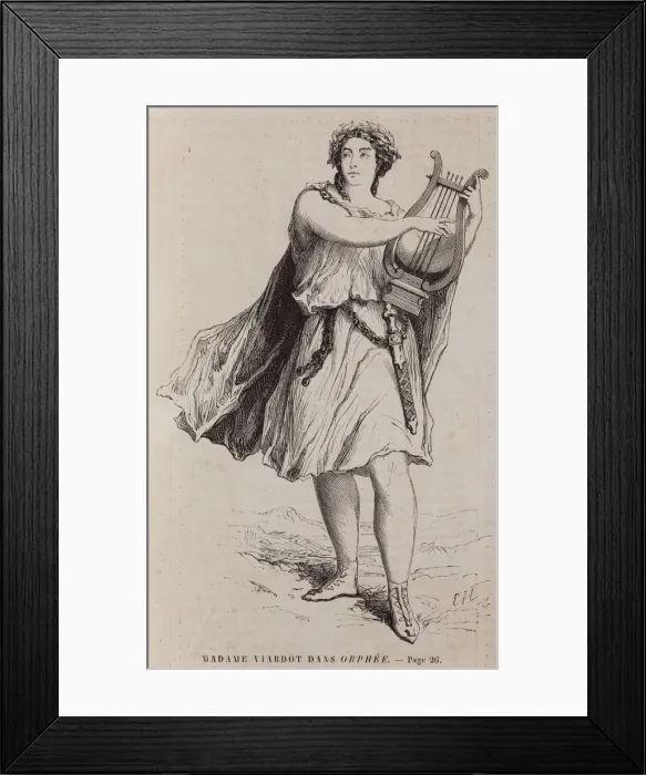 Framed Print : Pauline Viardot as Orfeo in the opera Orpheo ed Euridice by Ch, Gluck, 1890 Framed Print : Pauline Viardot as Orfeo in the opera Orpheo ed Euridice by Ch, Gluck, 1890