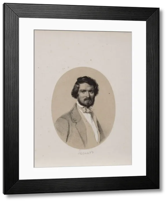 Framed Print : Portrait of the composer Hubert Leonard (1819-1890), 1853 Framed Print : Portrait of the composer Hubert Leonard (1819-1890), 1853