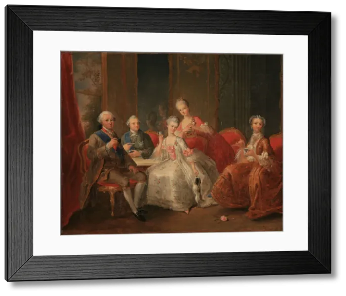 Framed Print : The Family of the Duke of Penthievre, also known as The Cup of Chocolate, 1768 Framed Print : The Family of the Duke of Penthievre, also known as The Cup of Chocolate, 1768