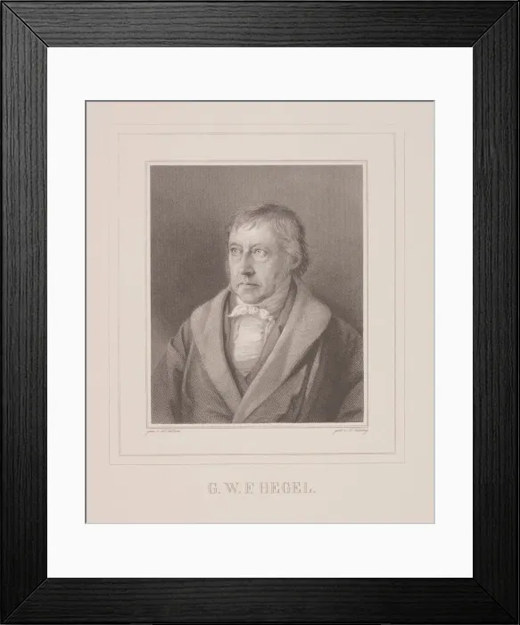 Framed Print : Portrait of Georg Wilhelm Friedrich Hegel (1770-1831), End 1820s Framed Print : Portrait of Georg Wilhelm Friedrich Hegel (1770-1831), End 1820s