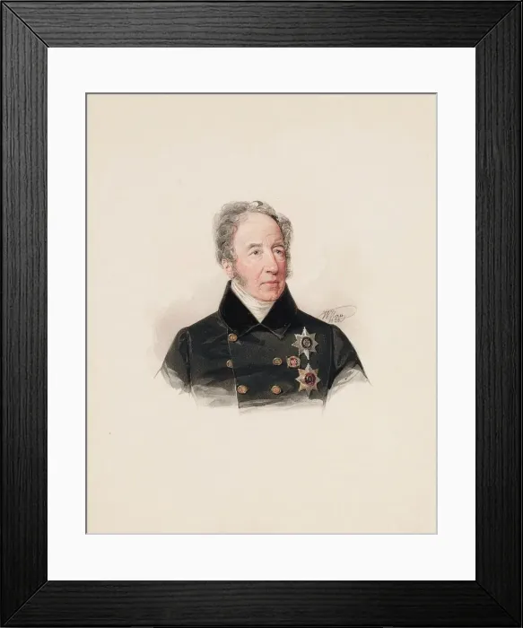 Framed Print : Portrait of Prince Mikhail Dmitrievich Tsitsianov (1765-1841), 1838 Framed Print : Portrait of Prince Mikhail Dmitrievich Tsitsianov (1765-1841), 1838
