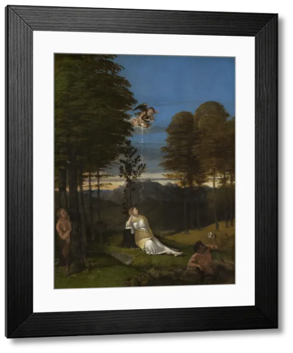 Framed Print : Allegory of Chastity or The dream of a young girl, ca 1506 Framed Print : Allegory of Chastity or The dream of a young girl, ca 1506