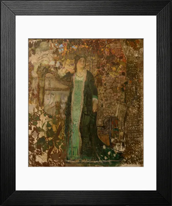 Framed Print : Harpist, Portrait of Tatiana Sergeevna Bartseva (1886-1984), 1908 Framed Print : Harpist, Portrait of Tatiana Sergeevna Bartseva (1886-1984), 1908