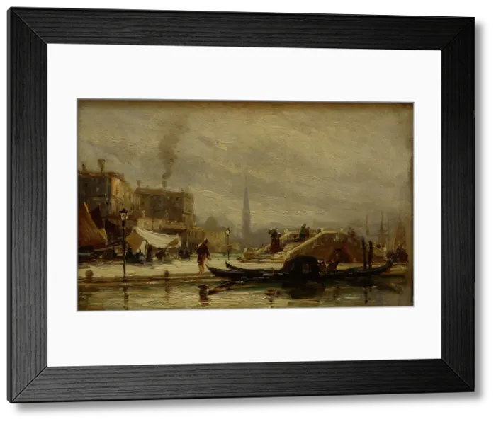 Framed Print : Venice near the railroad station, Noon, 1872