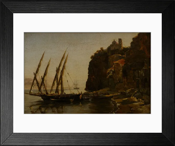 Framed Print : View of Vico Between Castellammare and Sorrento, 1828-1829 Framed Print : View of Vico Between Castellammare and Sorrento, 1828-1829