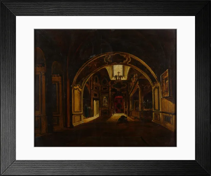 Framed Print : Inside view of the Lower church of Saint Basils Cathedral in Moscow, First half of the 19th cent Framed Print : Inside view of the Lower church of Saint Basils Cathedral in Moscow, First half of the 19th cent